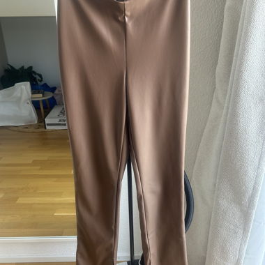 Brown imitation leather Pants