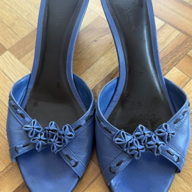 Blaue Bottega-Veneta-Mules