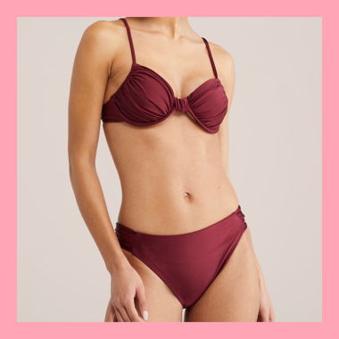 Bordeauxrotes Bikini von Calzedonia