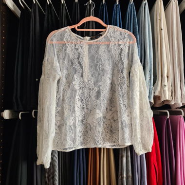 Maje Lace Blouse White