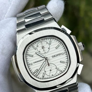 Seikmod White Panda Chrono – VK64 Quartz – 40mm
