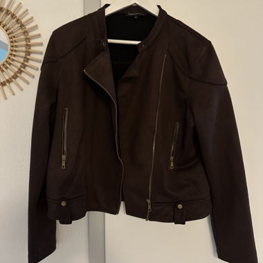 Wildlederjacke in dunkelbraun XL