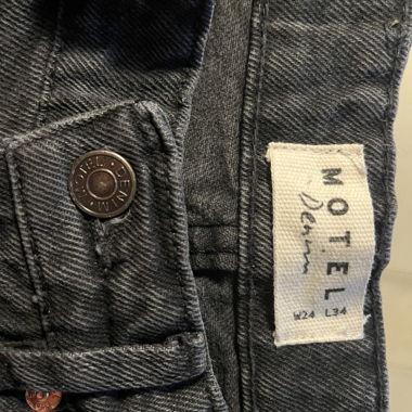 Motel Rocks Low Rise Parallel Jeans Vintage Black