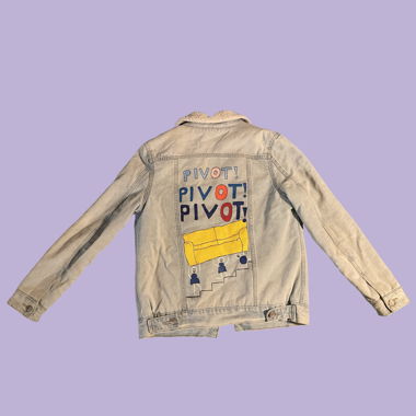 Veste en denim sherpa bleu clair