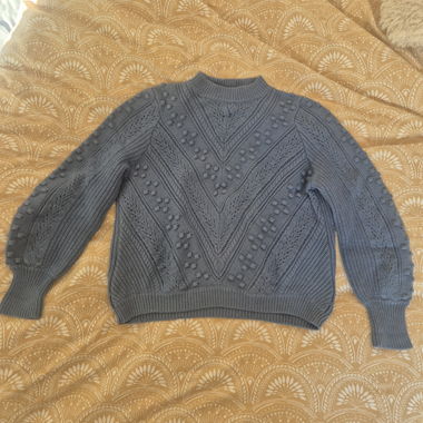 Sezane Pull Solal bleu vintage