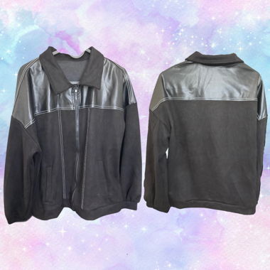 Schwarze Zippjacke