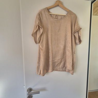 Chemisier scintillant beige