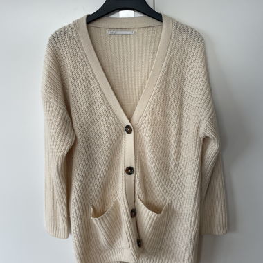 Cardigan in maglia, beige, S