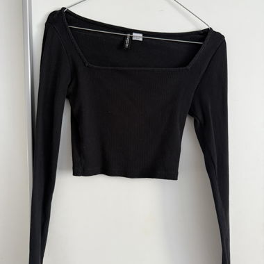 crop top nero / h&m divided