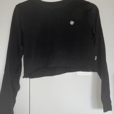 Top corto nero Vans