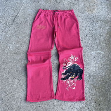 Pantalon de jogging rose Ed Hardy, taille XS