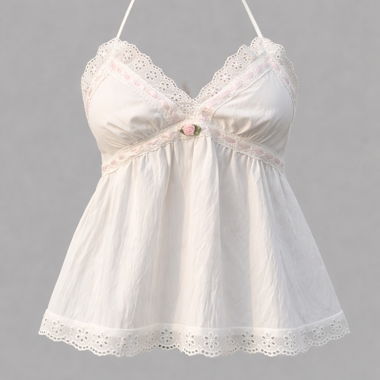 Top in pizzo bianco