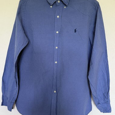 Ralph Lauren Blue Check Button Down Shirt
