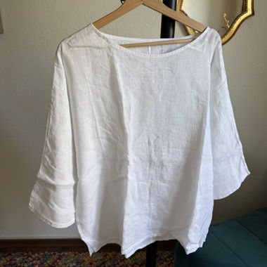White Linen Blouse