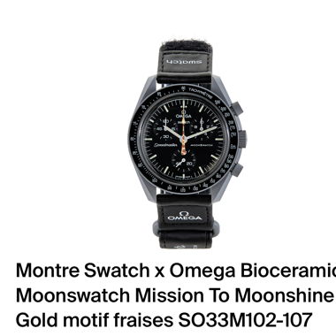 Swatch x Oméga Moonswatch Gold - Fraises