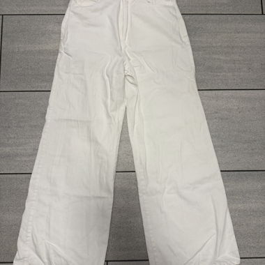 Jeans vita alta bianco