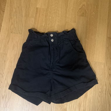 Schwarze High-Waist-Shorts M von H&M