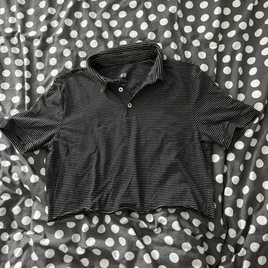 cropped polo shirt
