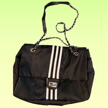 Sac bandoulière cool avec rayures blanches