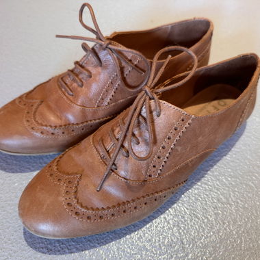Braune Vintage Style Oxford Schuhe