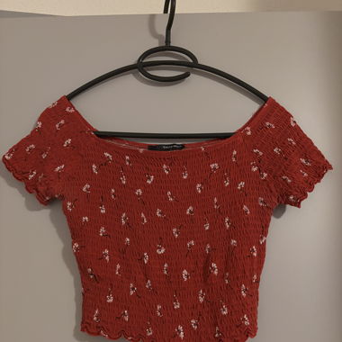 off the shoulder flower top 