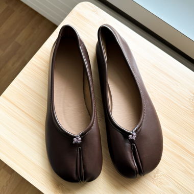 Brown TABI Ballerina Flats Japan style 37