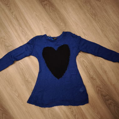Cute long knitted sweater