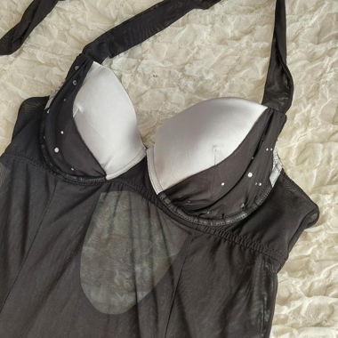 see-through mesh corset 
