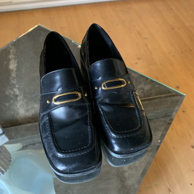 Mocassins noirs à boucle
