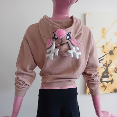Pullover, S, hellbraun, Renntierkaputze