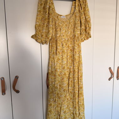 Yellow floral dress