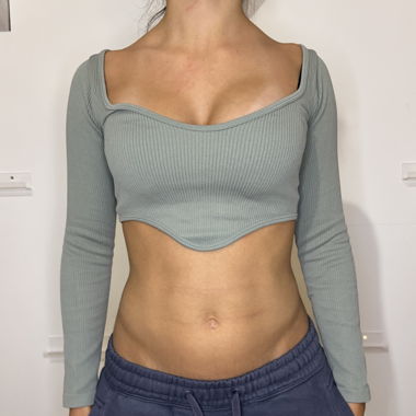 Zara Sage Green Crop Top