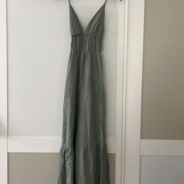 Long green summer dress