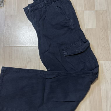 Pantalon cargo noir Pull&Bear