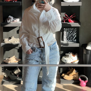 Shirt with belt
