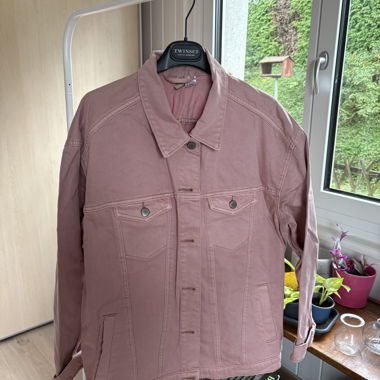 Veste en jeans rose 