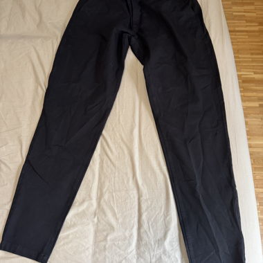 Black Straight-Leg Trousers