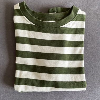 green striped shirt