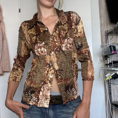 vintage glittery cool blouse 