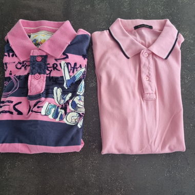 Set of 2 Men's Pink Polos