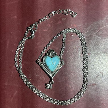Necklace with Blue Crystal