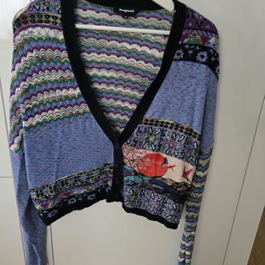 Cardigan en maille à motifs
