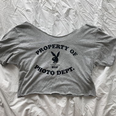 T-shirt court Playboy gris