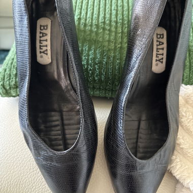 Bally Black Leather Heels