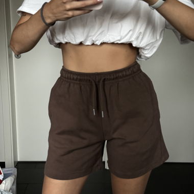 Shorts en coton marron