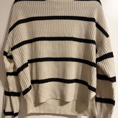 Pull en maille à rayures Zebra taille L