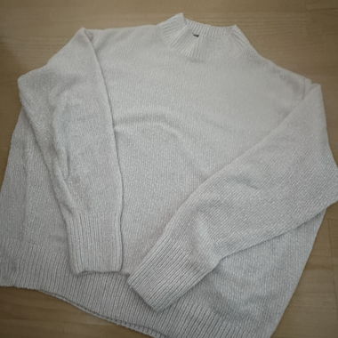 pull côtelé blanc