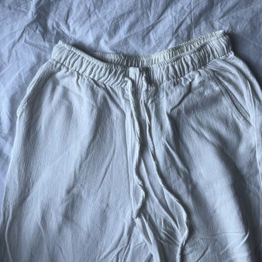 Weisse Leinen Hose
