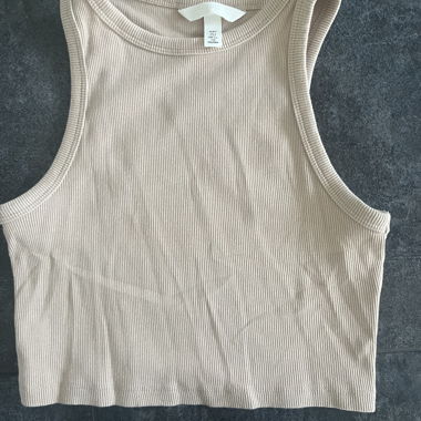 Set di due crop top beige e azzurro chiaro