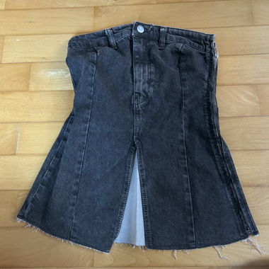 Top corsetto in denim ZARA – XS – nero